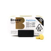 BREEZ EXTRA STRENGTH TABLET TINS (NIGHTTIME, 500 MG CBD + 250 MG THC + 250 CBN) (TABLET)