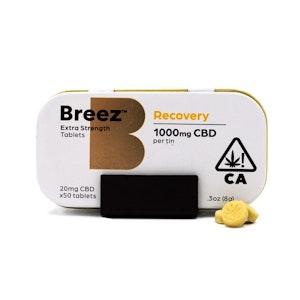BREEZ  EXTRA STRENGTH TABLET TINS (RECOVERY, 1000 MG CBD)