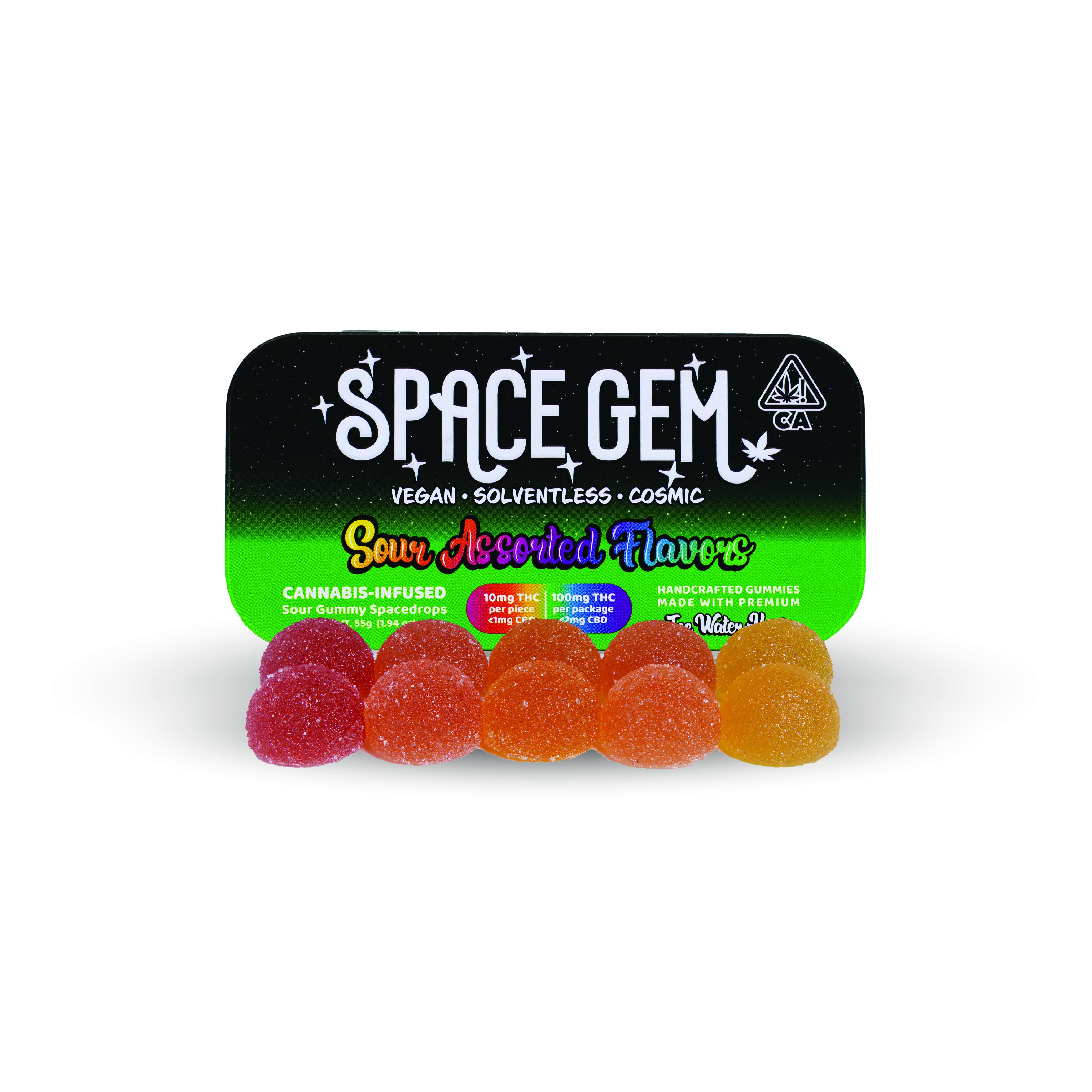 SPACE GEM SOUR SPACEDROPS 10 PACK (GUMMY) - Phenotopia Dispensary