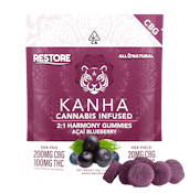 KANHA NANO ACAI BLUEBERRY 2:1 (20 MG CBG, 10 MG THC) (GUMMY)