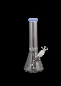 MEDIUM GLASS BONG WITH COLOR MOUTHPIECE