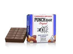 PUNCH DARK CHOCOLATE ALMONDS PUNCHBAR 100MG