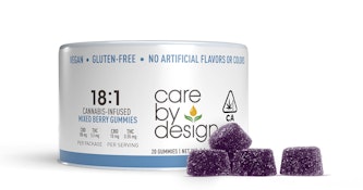 CARE BY DESIGN  CBD REFRESH 18:1 MIXED BERRY GUMMIES (GUMMY)